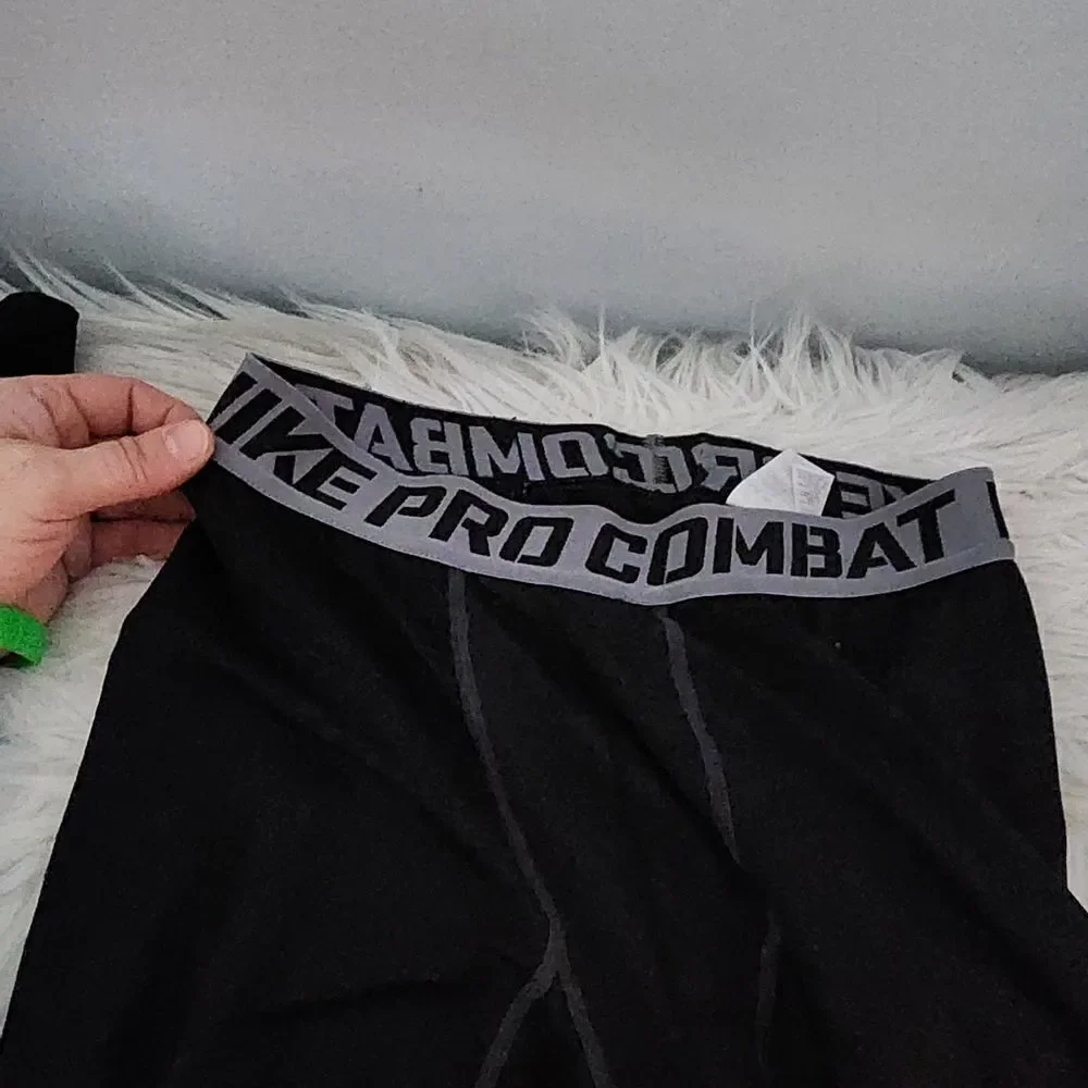 Nike pro combat compression pants black men's large